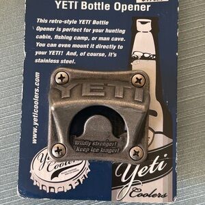 Yeti Stainless Gray Wall-Mount Bottle Opener NEW